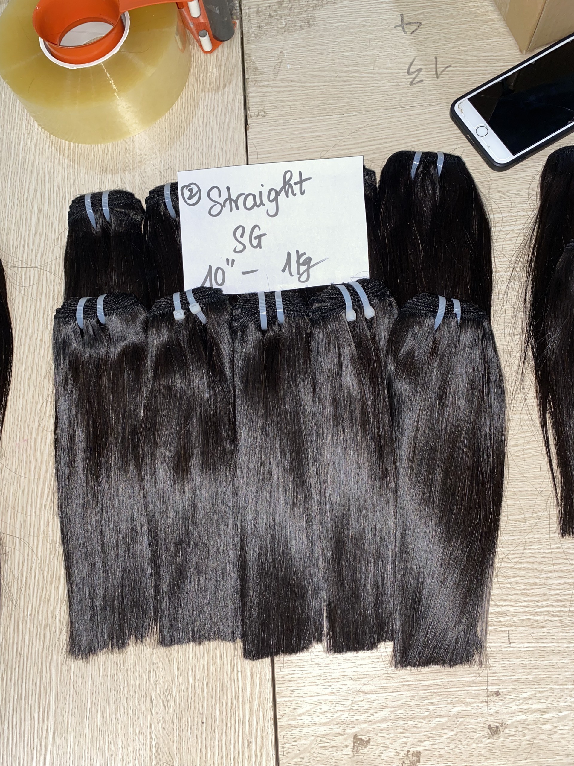 Natural straight hair weave