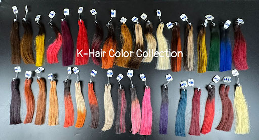 K-Hair Factory horizontal hair color samples