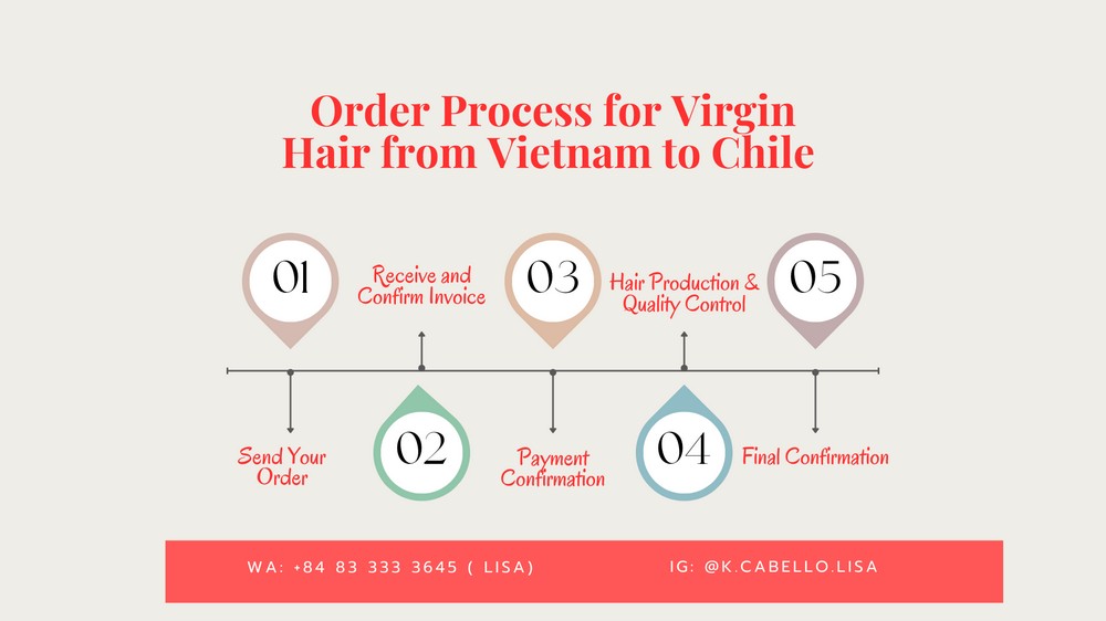 Order Process for importing Virgin Hair from Vietnam to Chile 